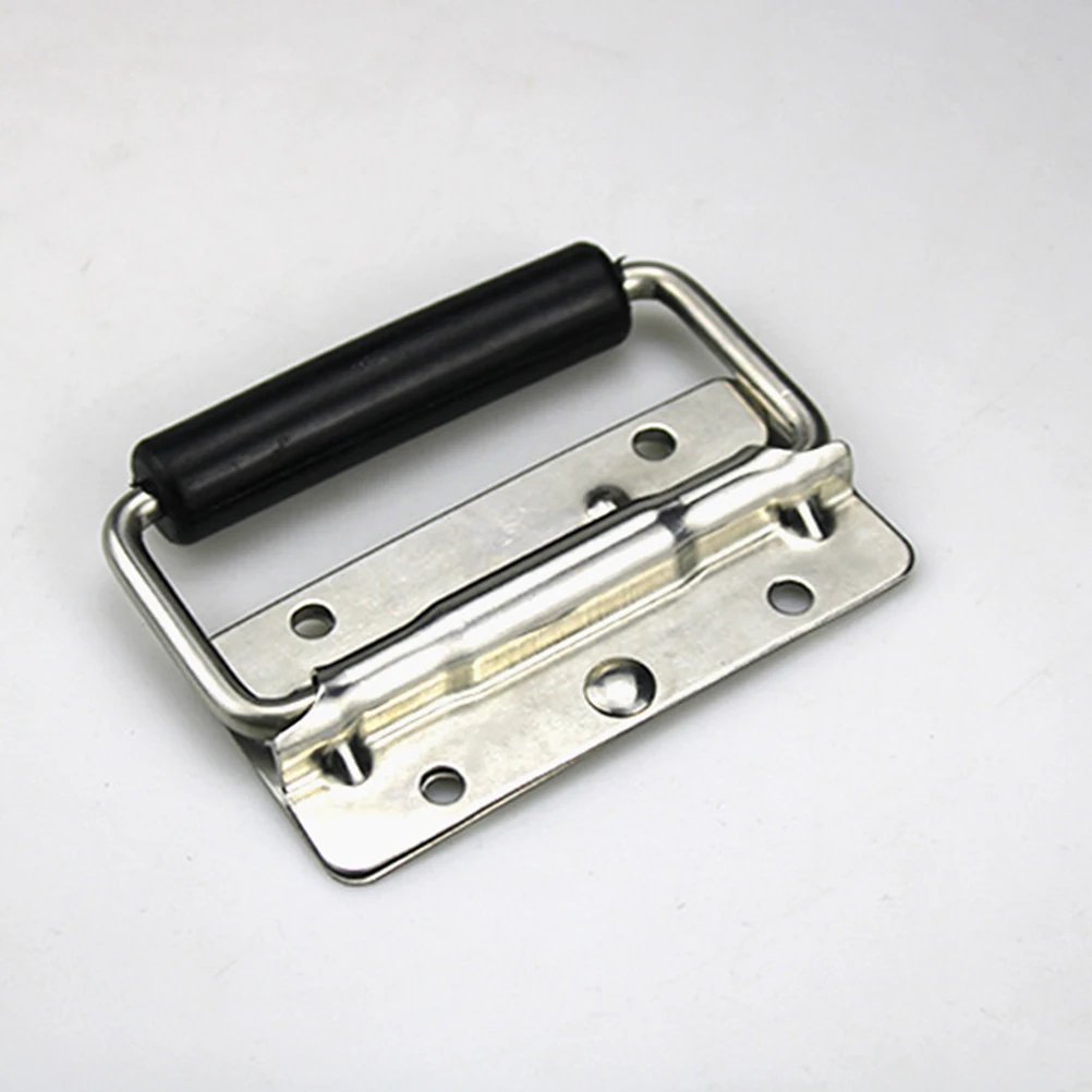 

2 Pcs Stainless Steel Spring Handle for niture Handles Barn Door with Rubber Grip