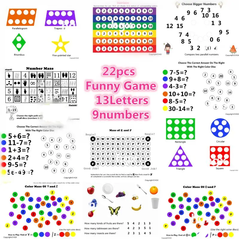 Math Counting Game Toy Color Sorting STEM Math Toy Matching Toy Early Developmental Baby Toy School Supplies