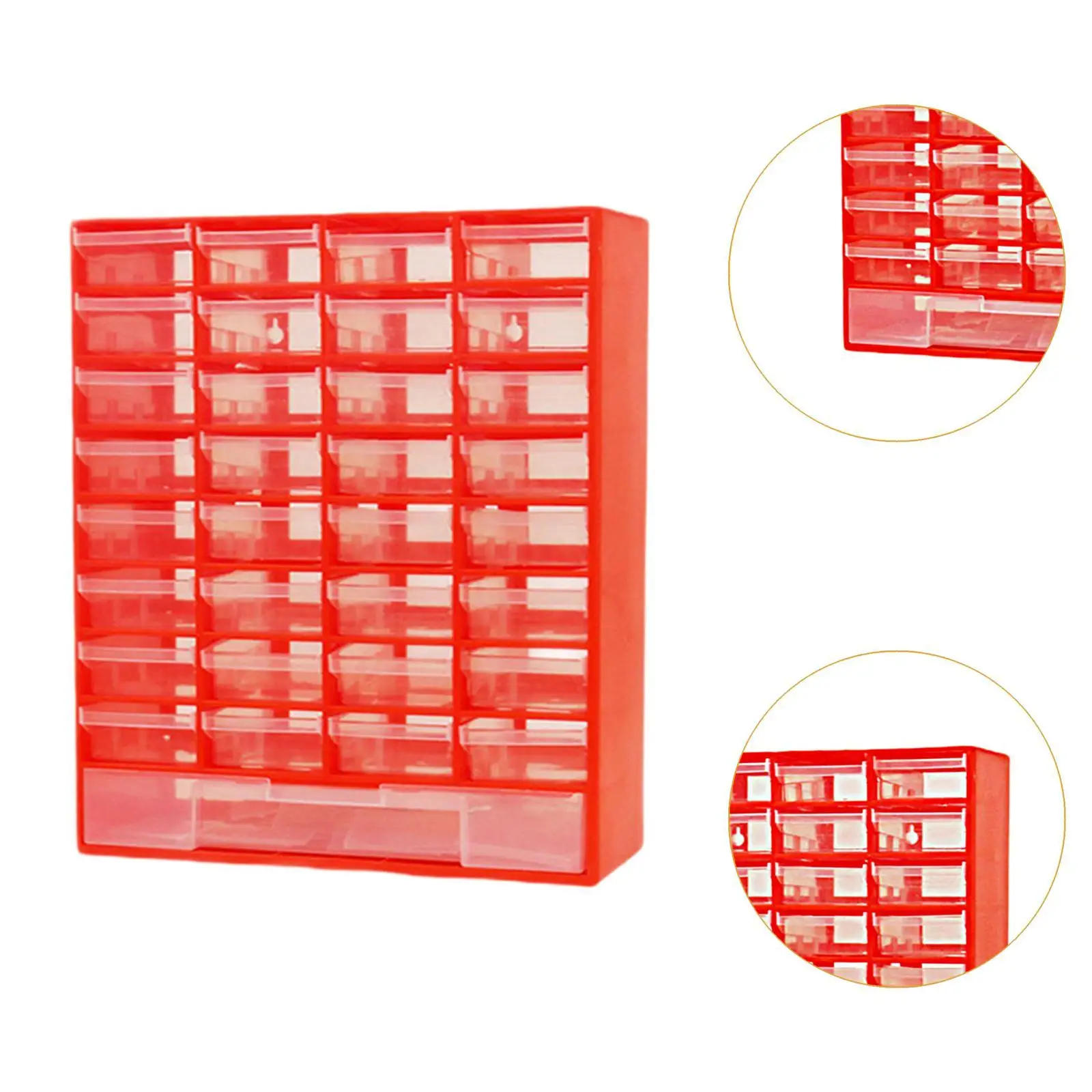 Drawer Storage Cabinet Organizer with 33 Compartment Garage Organization Tool Box for Hardware Parts Small Items Crafts Beads