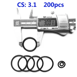 200/100/50/20 siyah NBR sızdırmazlık o-ring CS3.1mm yağ ve aşınmaya dayanıklı otomobil benzin nitril kauçuk O Ring su geçirmez siyah