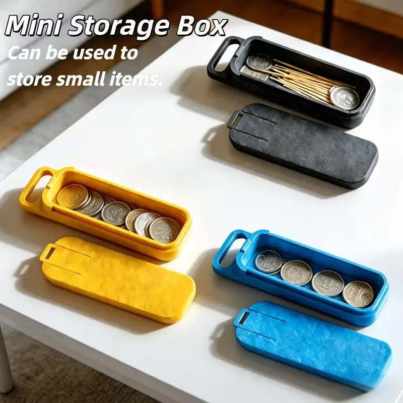 1Pc Multi Functional Storage Box Mini Collection Storage Box With Pull-Out Cover Novelty Coin Storage Box