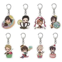 Anime Keychains Wild Gou Dogs Atsushi Nakajima Dazai Key Chain for Women Accessories Cute Bag Pendant Key Ring for Fans Gift