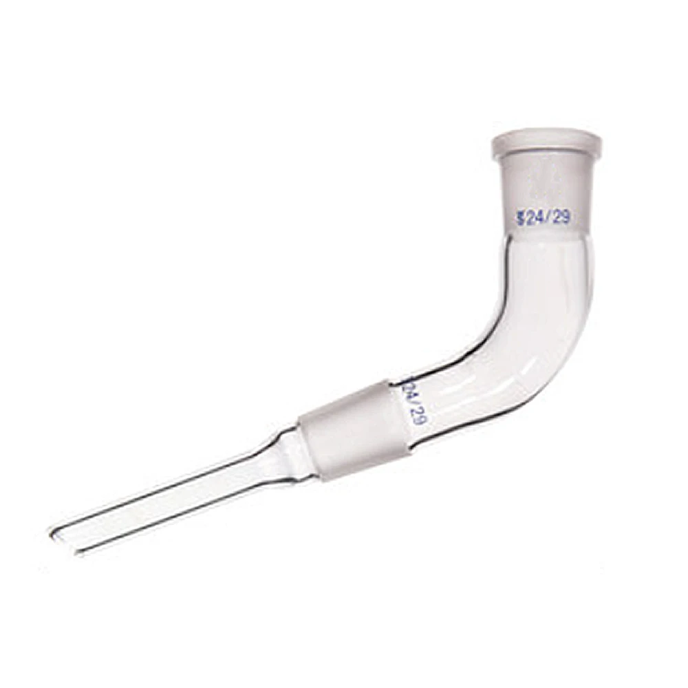 Curved receiving tube 19#/24# Laboratory gauge glass joint chemical experiment instrument High temperature resistance