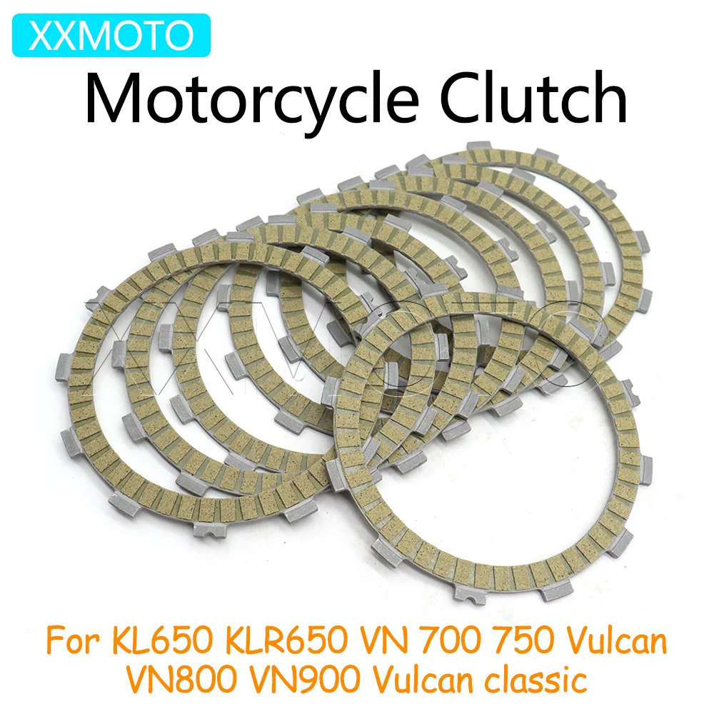 

For Kawasaki VN700 VN750 VN800 VN900 Vulcan VN 800 900 Classic KLR650 KLR 650 KL650 Motorcycle Clutch Plates Friction Disc Kits