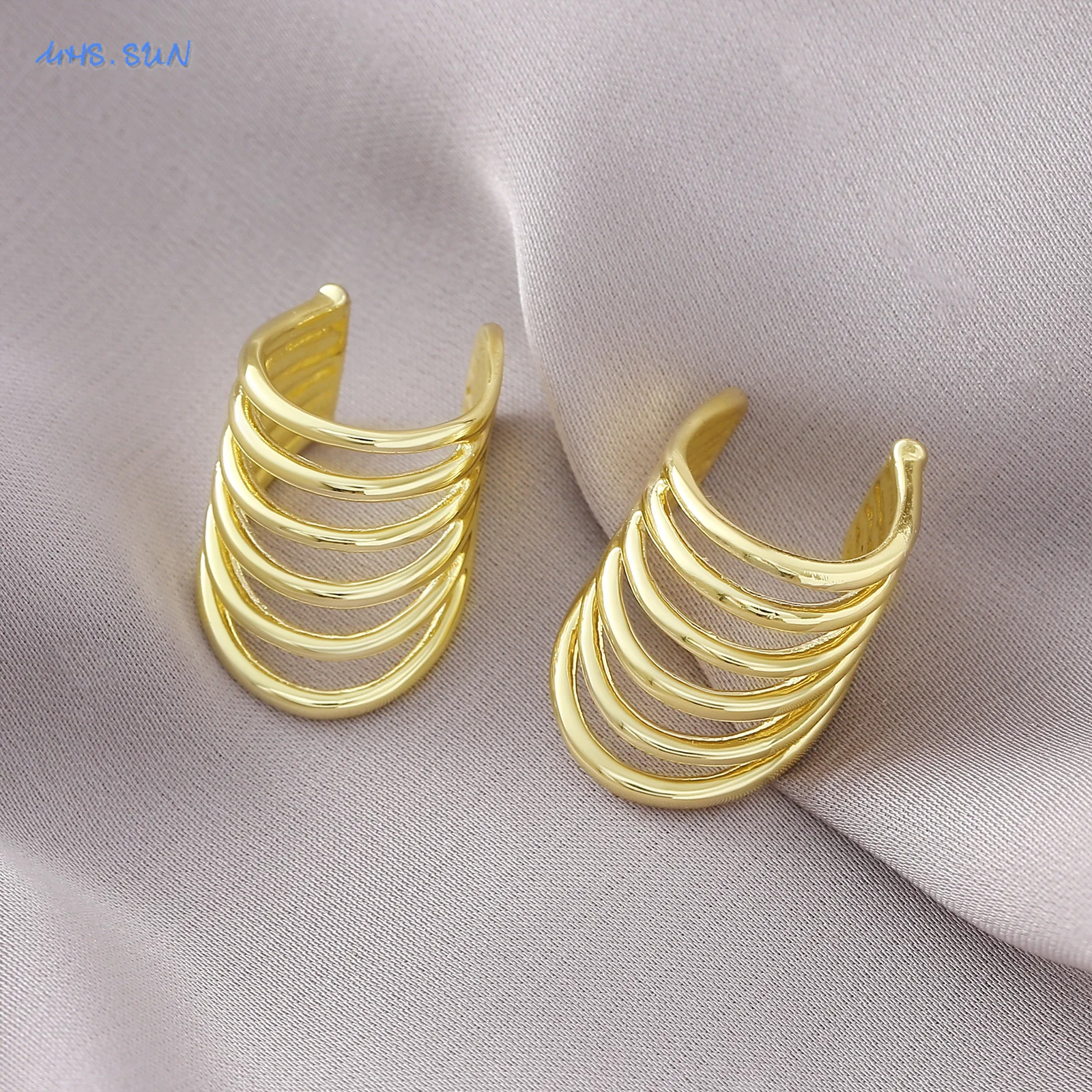 MHS.SUN New Women Simple Multi Layer Ear Cuff Without Piercing Ear Clip Earrings Non-Piercing Fake Cartilage Jewelry Party Gift