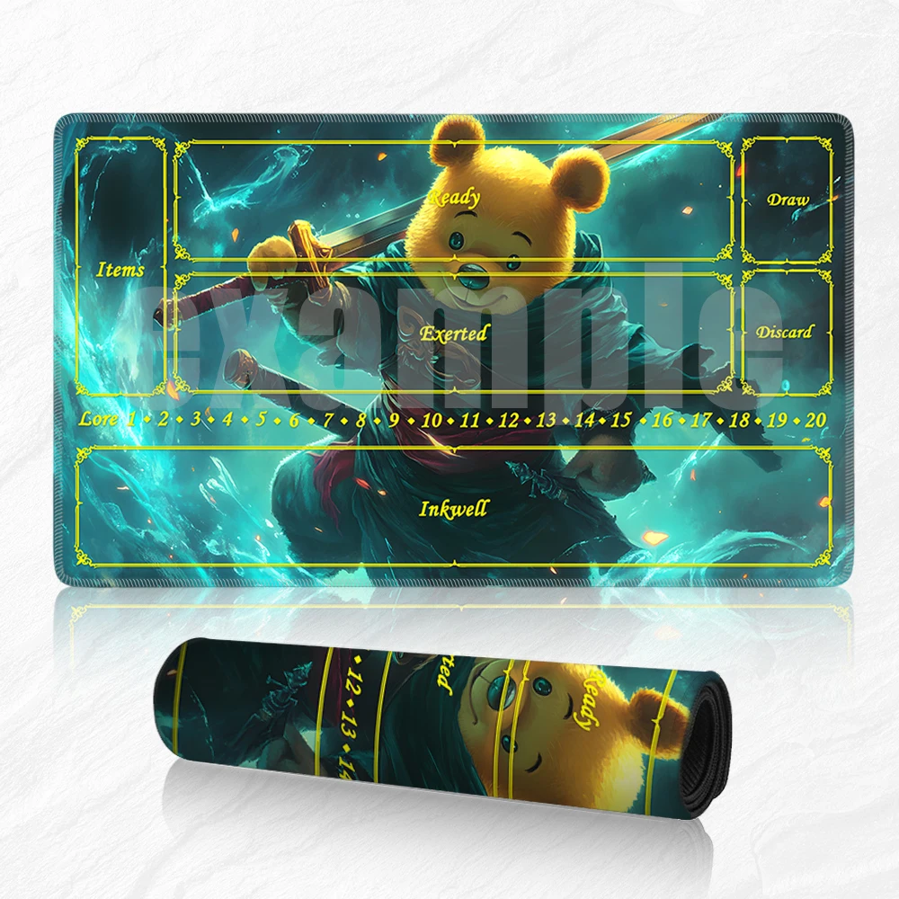 Lorcana  Playmat and Free Storage Bag Size 24X14IN Trading Card Game Protective Mats Scratch-Resistant Durable Mouse Pad 42