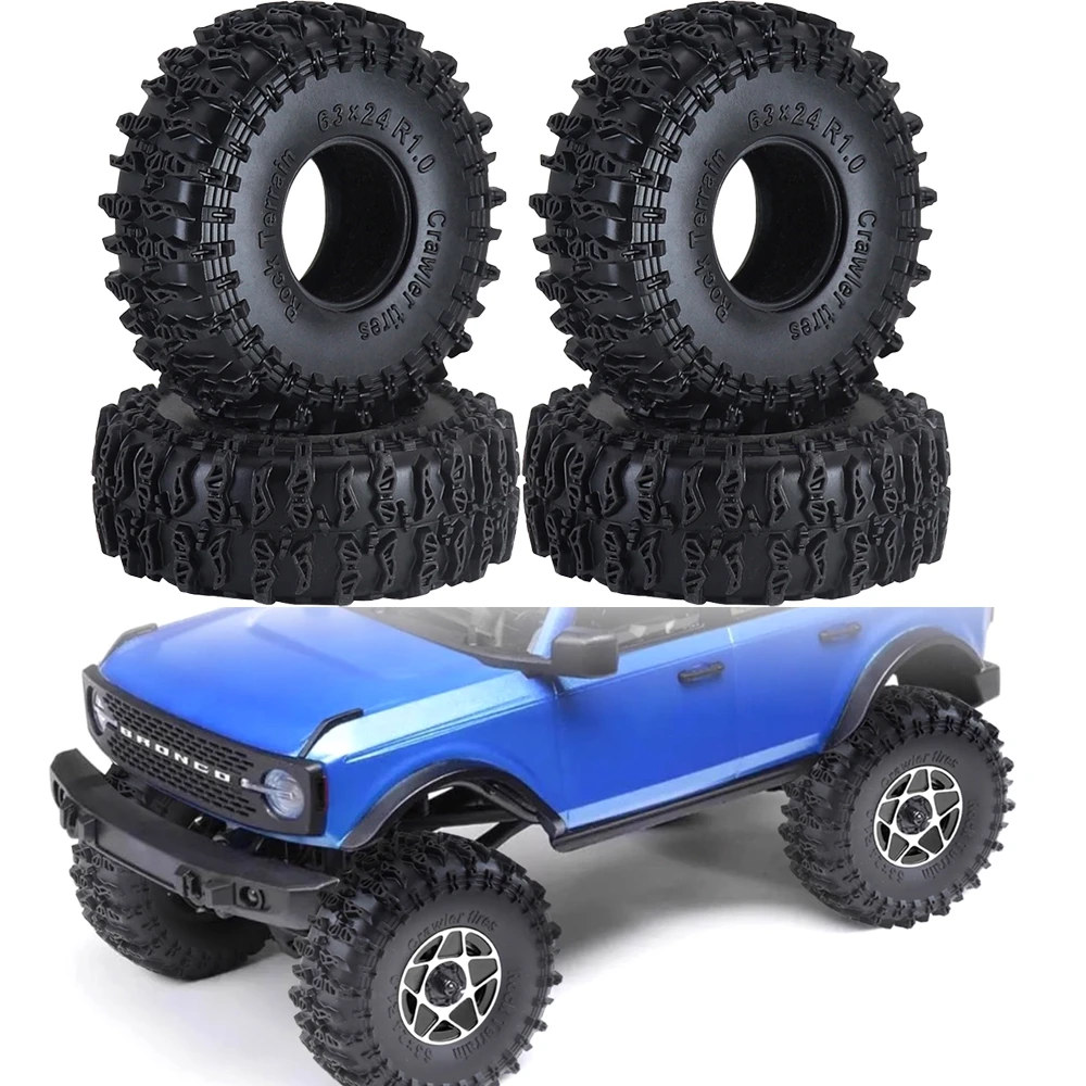 

1.0inch Tires 63x24mm 1/24 Rc Crawler Truck Car Parts For Trx4m Fms Fcx24 Axial Scx24 Axi00001 Axi00002 Gladiator 1/18 Trax/as