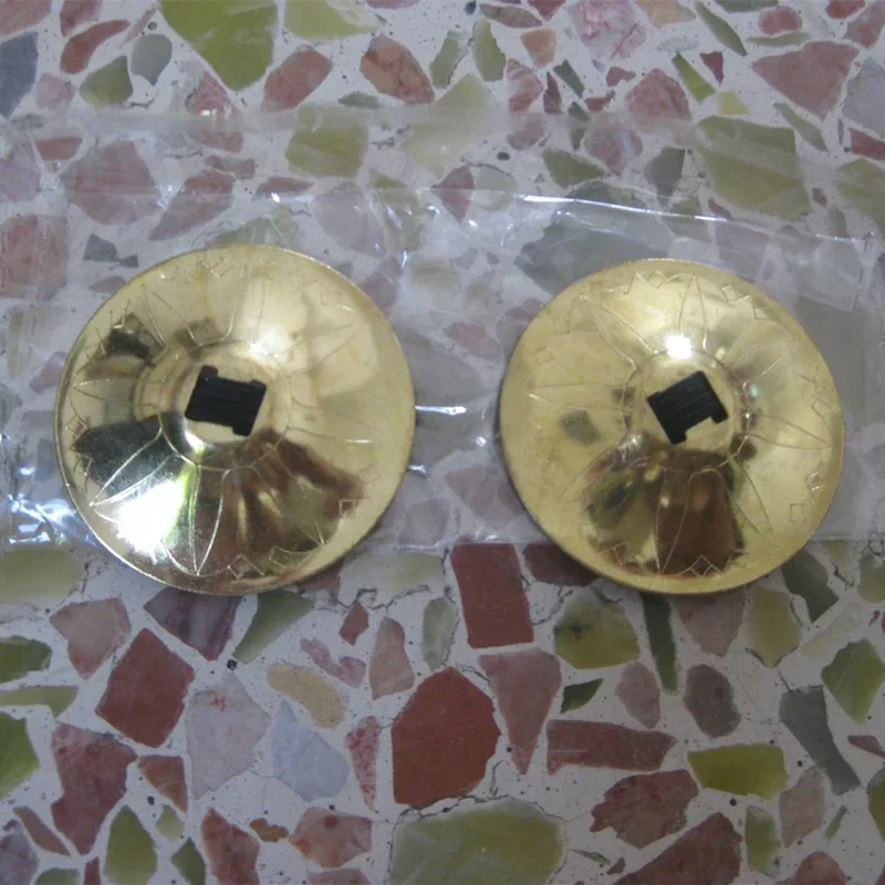 1Pair Musical Instrument Belly Dancing Indian Brass Finger Cymbals Middle East Percussion Cymbals Props Percussion Instrument