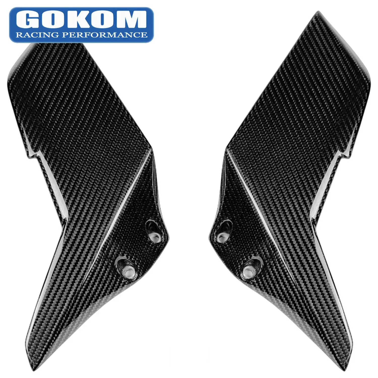 

Gokom Racing Motorcycle Parts Carbon Fiber New-Style Upper Winglets V2 For Kawasaki H2 / H2R 2015-2023