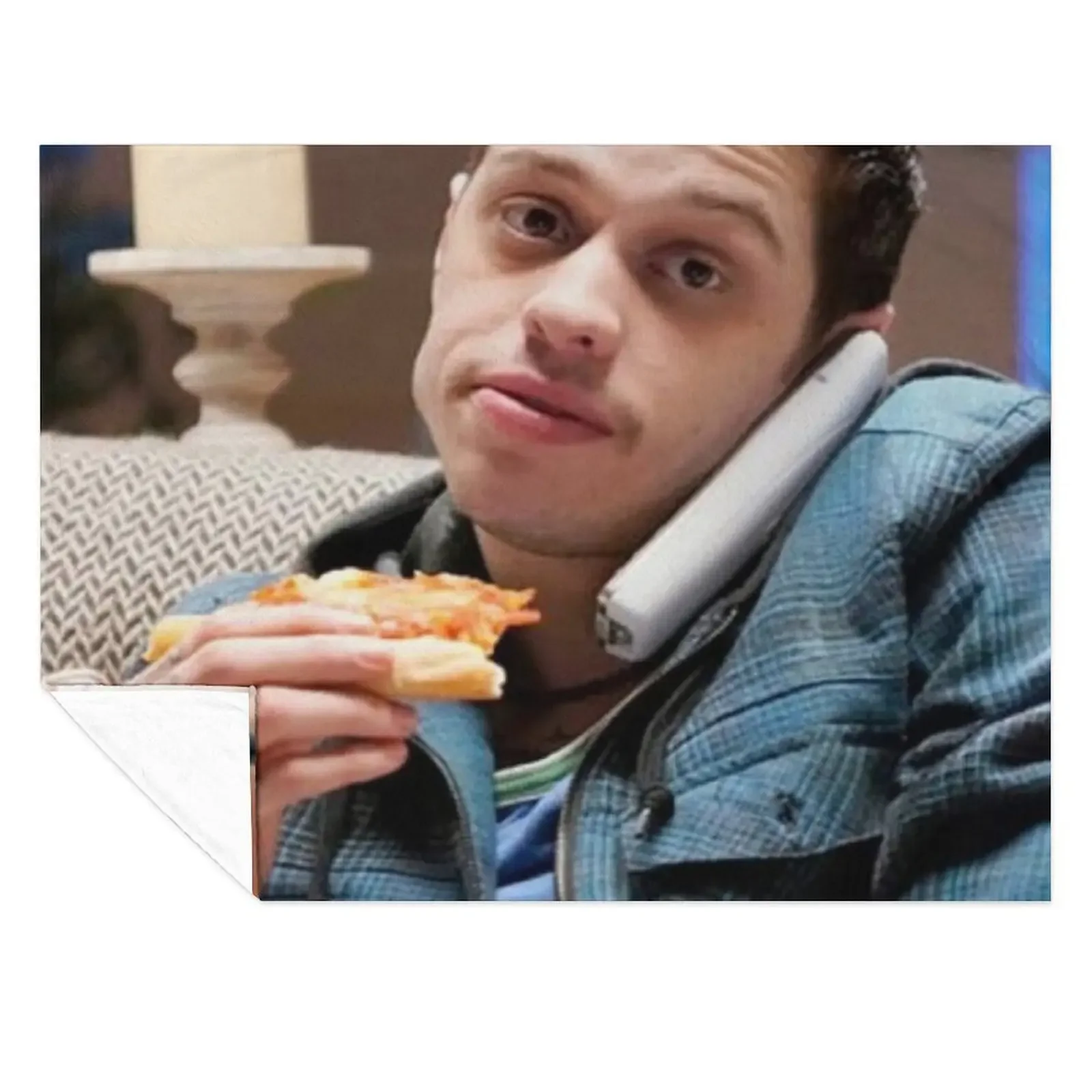 

pete davidson pizza Throw Blanket sofa bed Blankets For Sofas Hairy Thermal Blankets