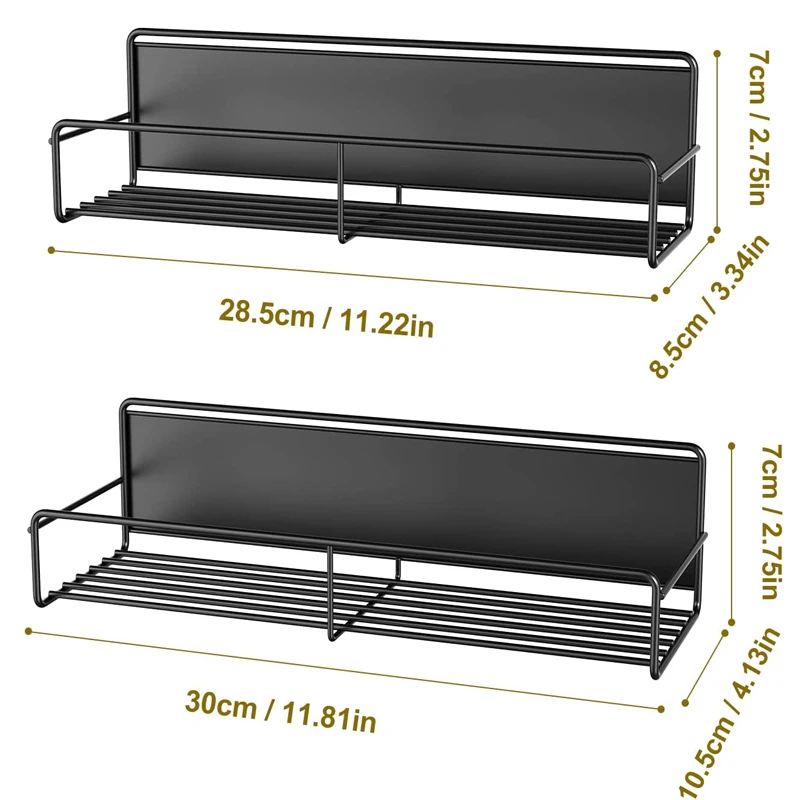 Magnetyczna uchwyt kuchenny do przechowywania wodoodporna lodówka magnetyczny Organizer zabezpieczający przed rdzą półkę na przyprawy bez wiercenia