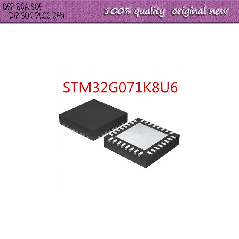 

NEW 5PCS/LOT STM32G071K8U6 STM32G071 STM32G071K STM32G071K8 G071K86 QFN-32