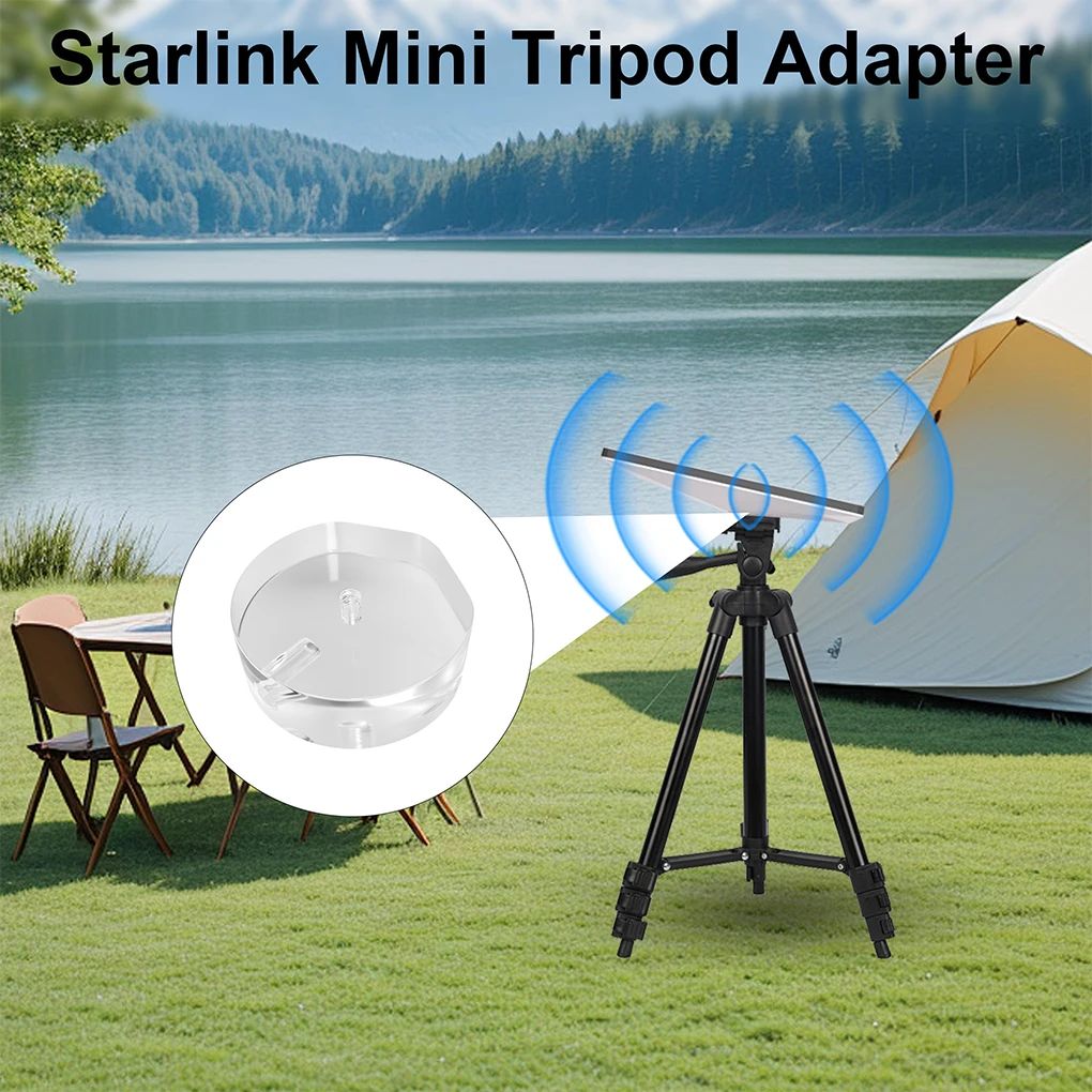 Adaptador de trípode de montaje de trípode portátil para Starlink GEN3, Mini juego de montaje de platos portátil para exteriores para acampar y viajar en RV