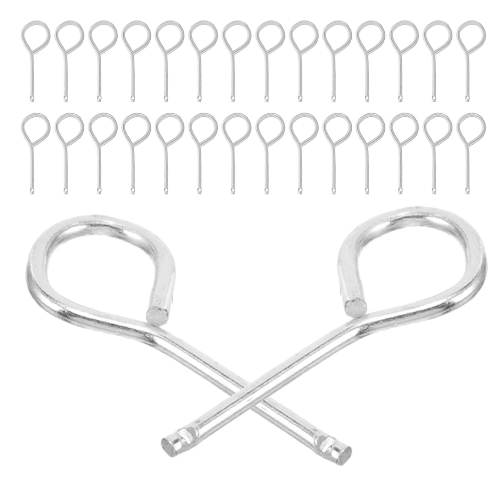

60pcs Extinguisher Pin Stainless Steel Safety Pull Pins Quick Release Replacement Parts For Home Industrial Outdoor Use