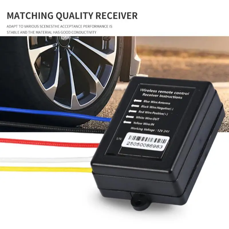 12V 24V Wireless Winch Remote Control Switch Kit: Handset Controller Receiver Universal Truck ATV SUV