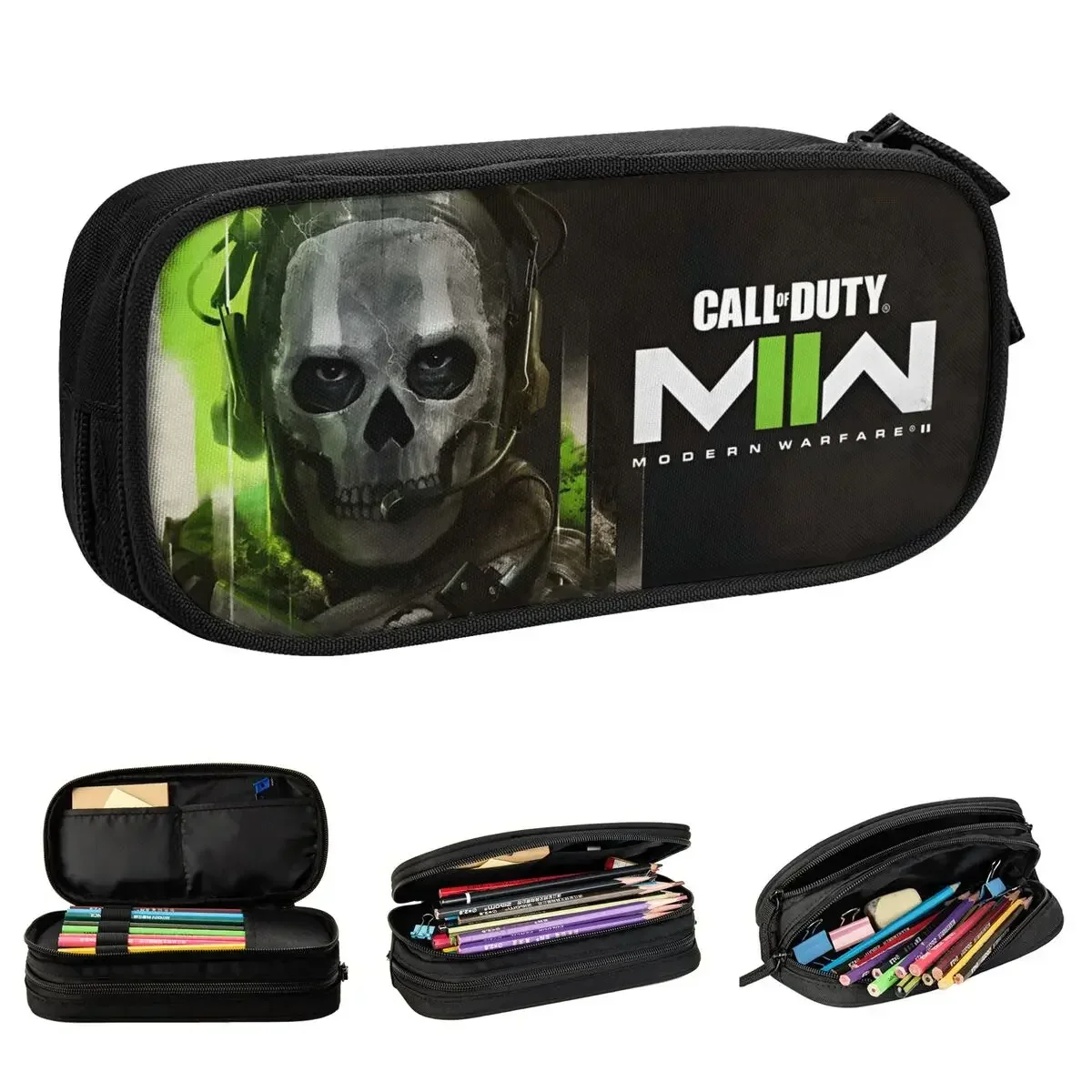 

Ghost Call Of Dutys Pencil Case Fashion Game Pen Box Bags Girl Boy Large Storage Students School Gifts Pencil Box