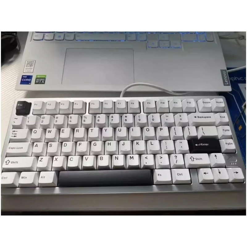 Rainy75 Gaming Wireless Mechanical Keyboard 81 Keys All-Aluminum Shell Pbt Keycap Tri-Mode Connection Office Pc Game Accessories