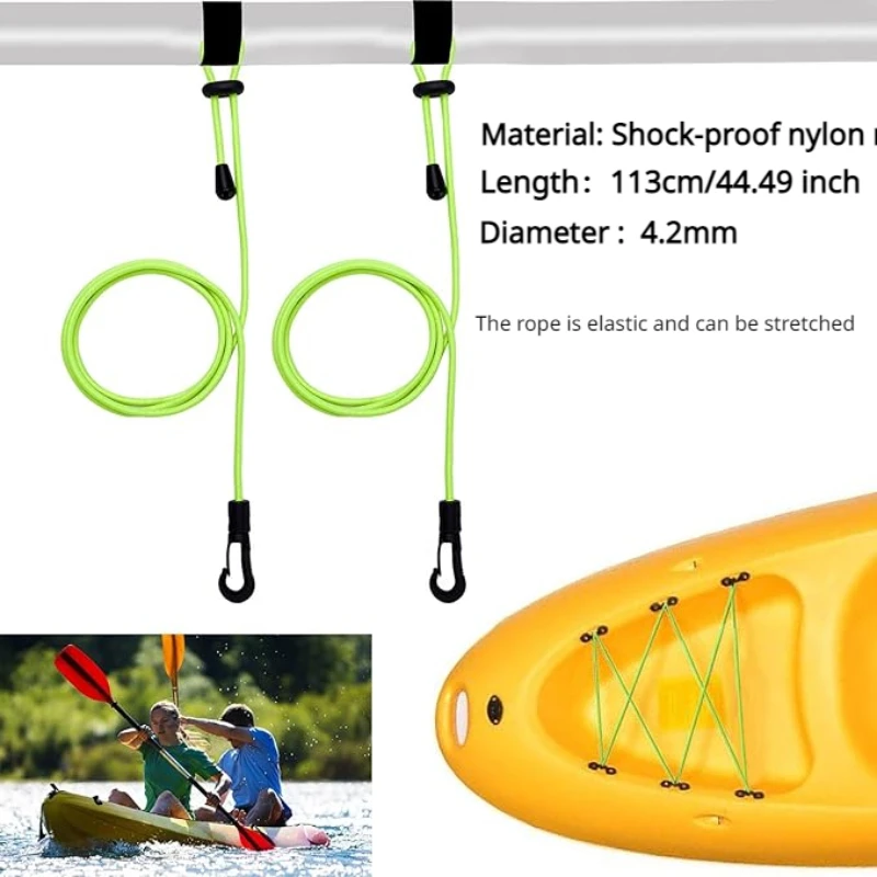 

Elastic Kayak Safety Rod Leash Adjustable Portable Fishing Rod Paddle Leash Anti-lost Easy To Use Boat Accessories Surfing Tool