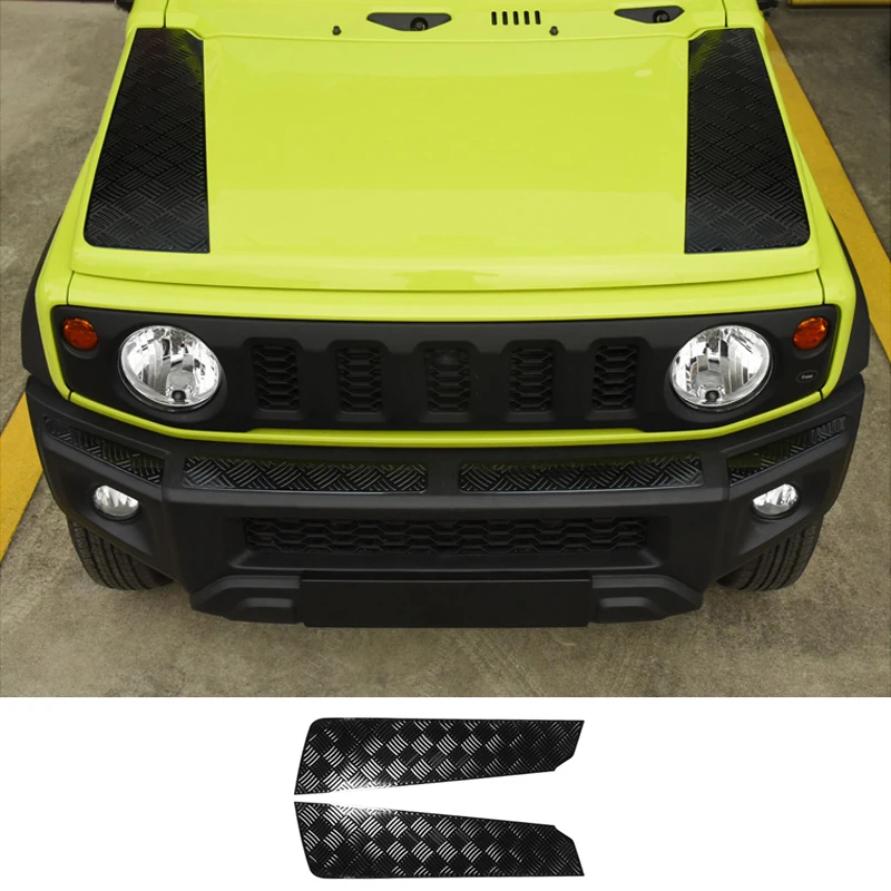 

2PCS Engine Hood Cover Protector Guard Sticker For Suzuki Jimny JB64 JB74 2019 2020 Car Styling Accessories 304 Stainless Steel