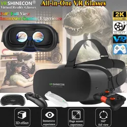 All-In-One VR Glasses Virtual Reality Headset IMAX 3D 2K HD Cinema Helmet Built-in VRAPP 360° Full View Wireless Game Joystick