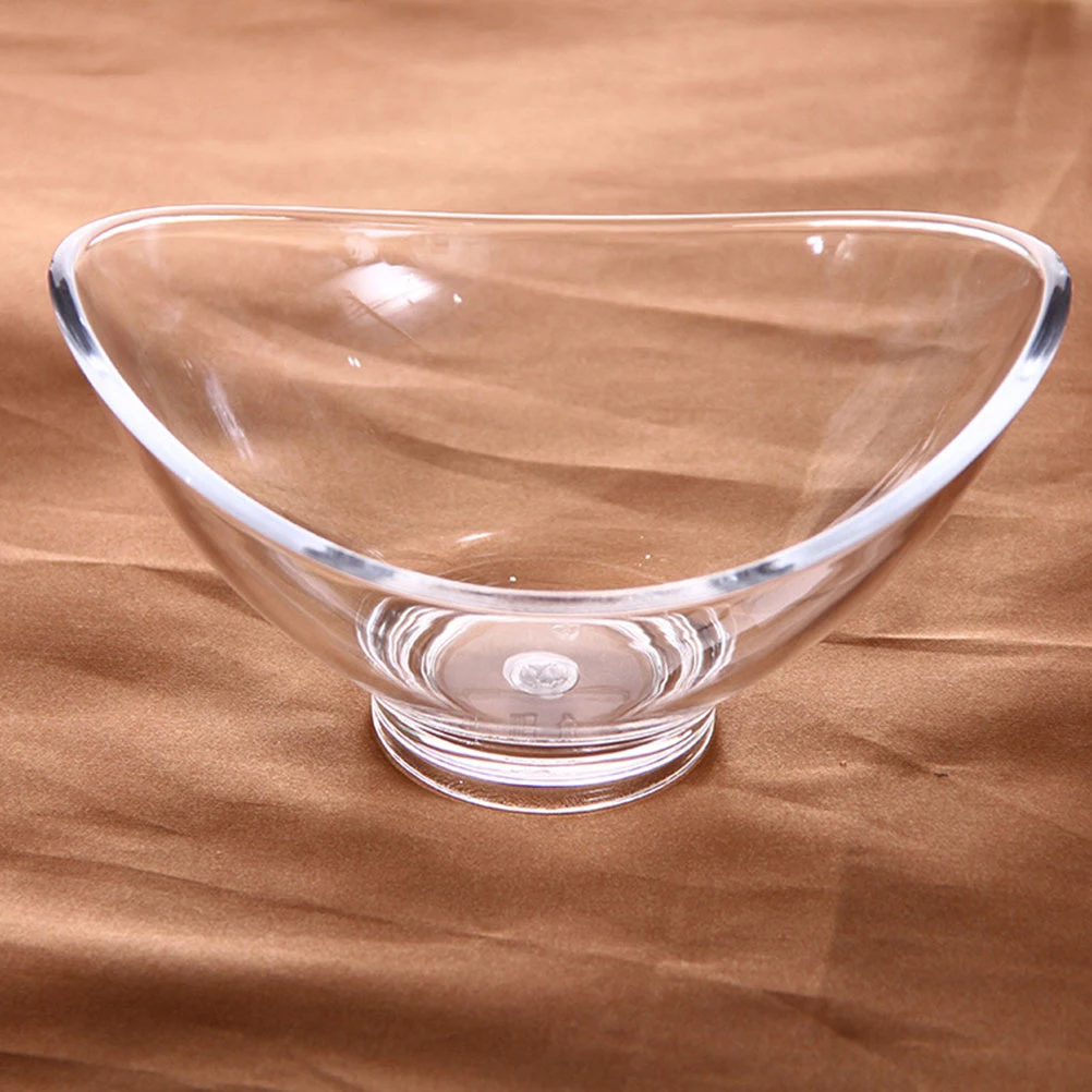 

Ingot Salad Bowl Transparent Home Fruits Serving Clear Plastic Creative Smooth Practical Beautiful Container Gift Household