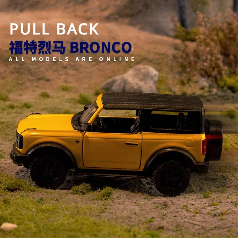 Nieuwe 1:36 Ford Bronco Suv Off-Road Hoge Imitatie Legering Auto Model Auto Decoratie Collectie Geschenk Speelgoed Spuitgieten Model Speelgoed