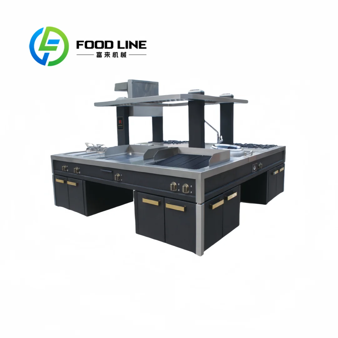 Customize Commercial Monobloc Cooking Range Tailor-Made Kitchen Design For Professionals Restaurant Equipment