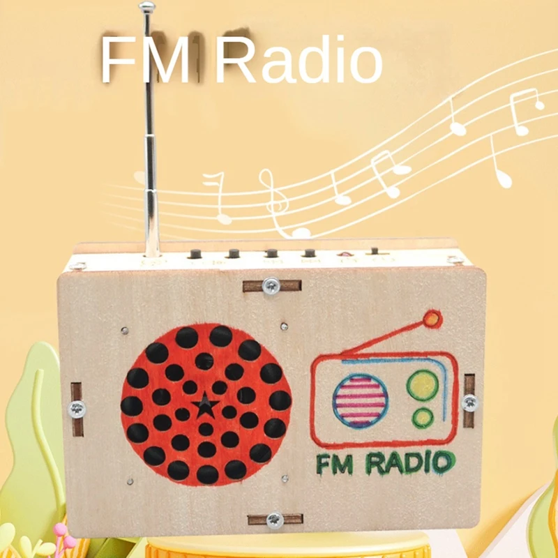 DIY FM Radio Model Kit Student Science Training Experimental Equipment for Boy Birthday Gift-FS