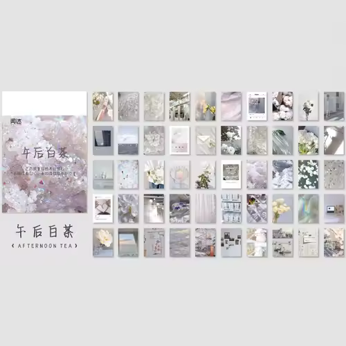 50sheets 50 Patterns Washi Paper Ins Stickers Book Aesthetic Scenery Sticker for Scrapbooking Journals Album Diary DIY Paers - Image 21