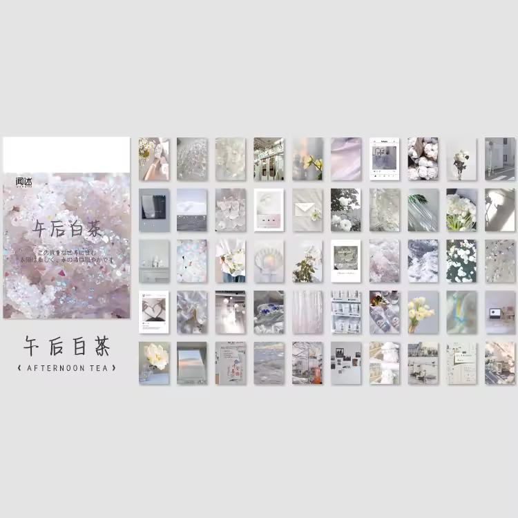 50sheets 50 Patterns Washi Paper Ins Stickers Book Aesthetic Scenery Sticker for Scrapbooking Journals Album Diary DIY Paers - Image 21