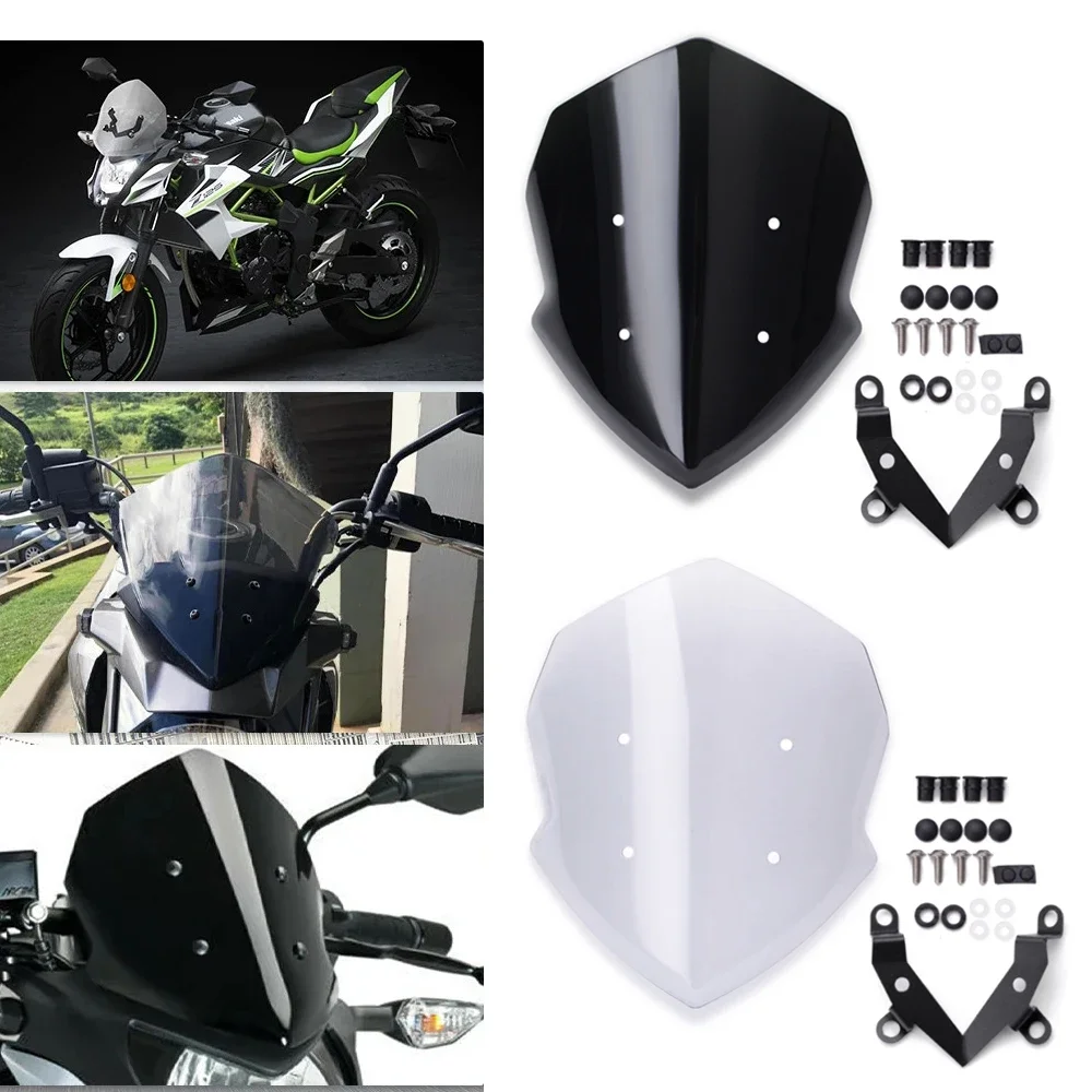 Motorcycle Z 125 Windscreen Windshield Wind Defectors For Kawasaki Z125 2019 2020 2021 2022 2023