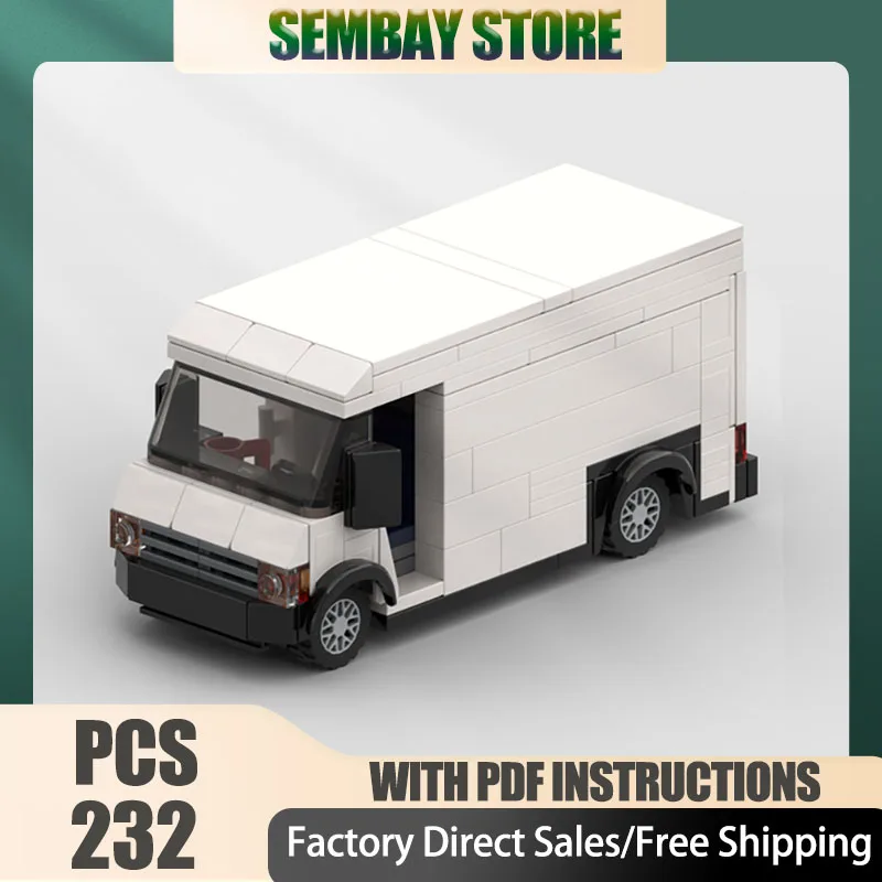 都市車両モデル Moc ビルディングレンガ モジュラーメール配達トラックモデル テクノロジーブロック クリスマス DIY おもちゃ 建設ギフト