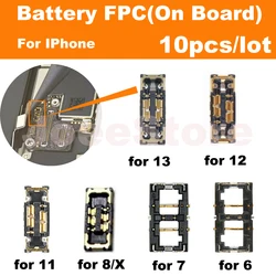 JoeeStore 10pcs Battery FPC Connector For iPhone 6 6S 7 8 Plus X XS XR 11 12 13 Pro Max on Board Clip Plug Flex Cable Parts