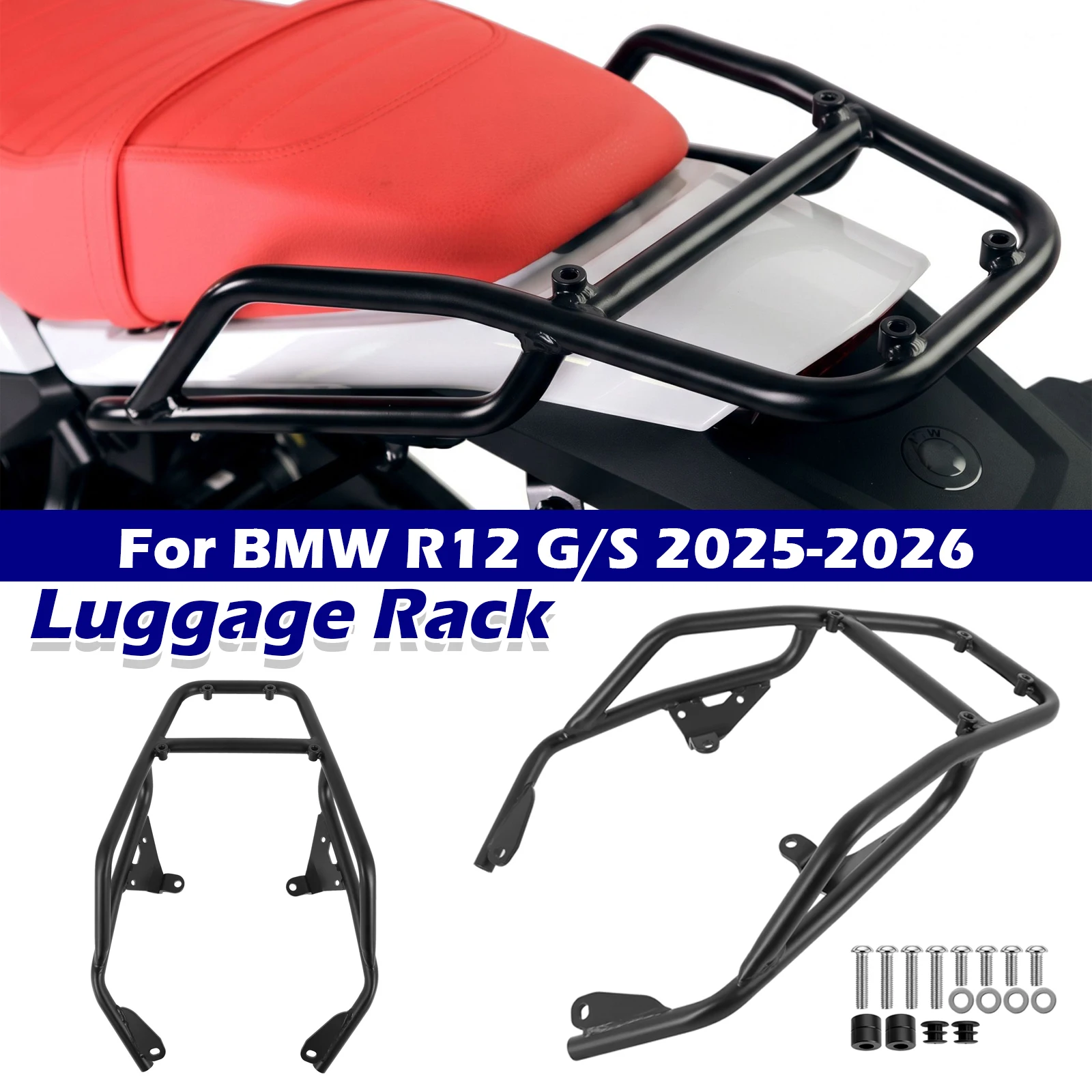 Fit For R12 G/S R12 GS 2025-2026 Motorcycle Luggage Rack Rear Tail Rack Top Box Case Suitcase Carrier Board Support R12GS