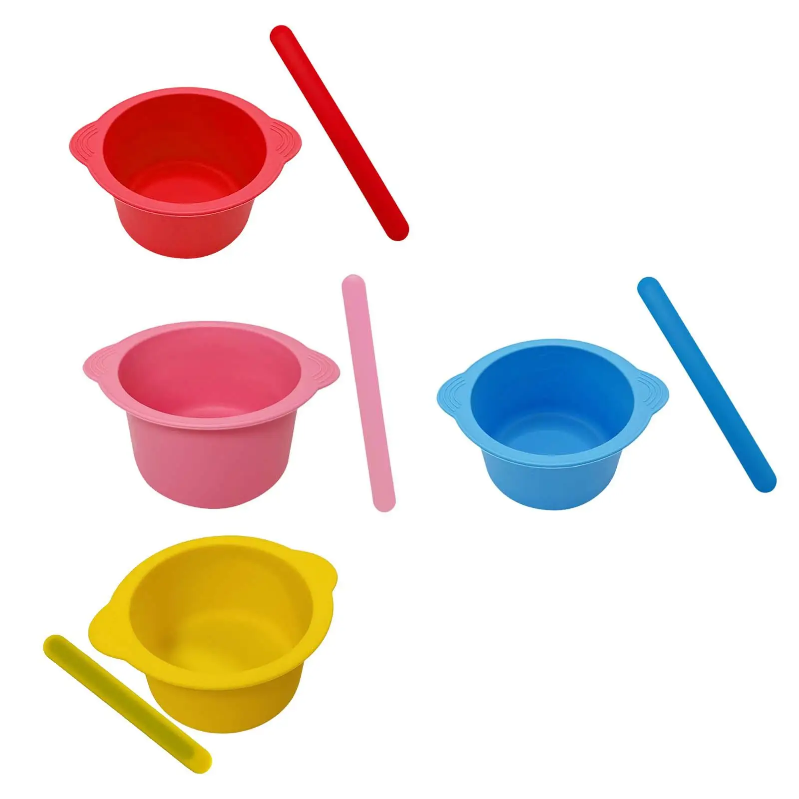 Cuenco para máscara Facial DIY, cuenco para máscara de arcilla de silicona, cuenco para cera para depilación, artículos de tocador