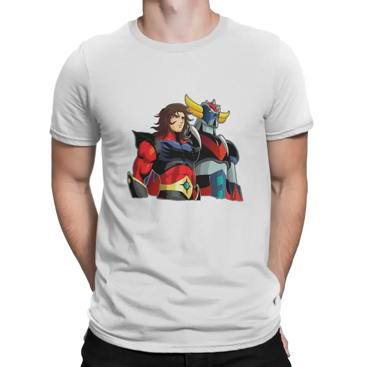 Mens New  Clothing Summer  Cotton  Actarus Classic UFO Robot Goldrake Grendizer Anime Men T Shirt Gothic Crewneck