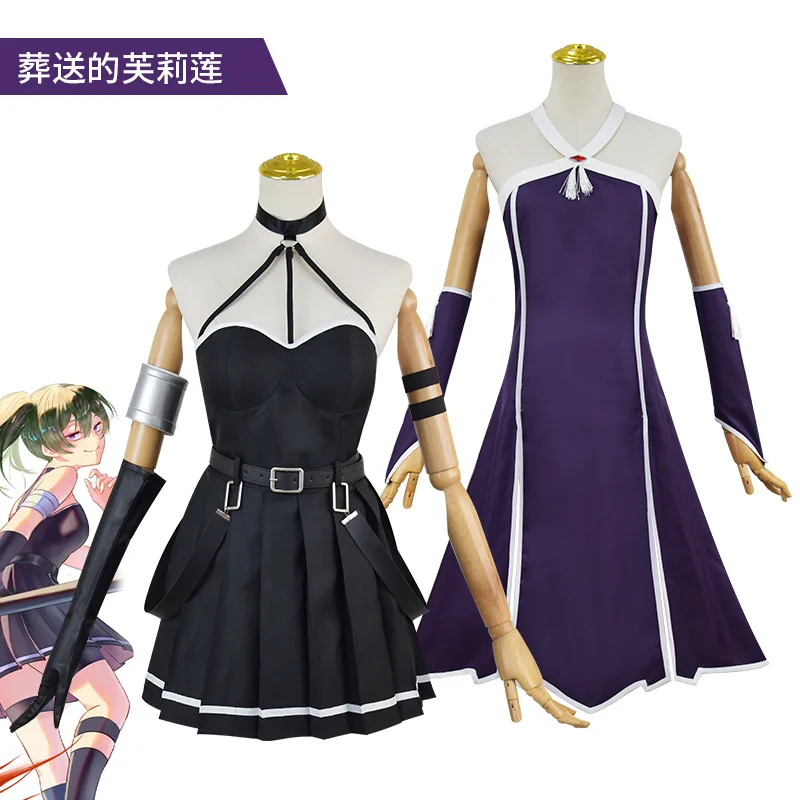 

Anime Sousou No Frieren Cosplay Ubel Costume Skirt Gloves Top Belt Girls Women Adult Halloween Carnival Disguise Roleplay Suit