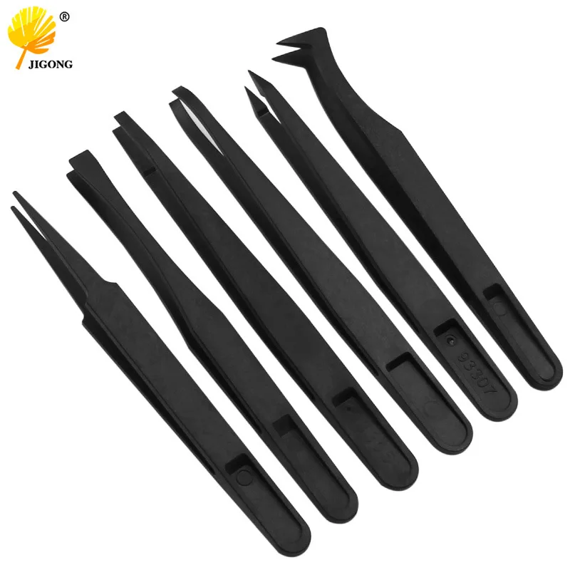 Carbon fiber plastic tweezers, elastic tweezers, clamping tools, plastic tweezers can be selected in a variety of specifications