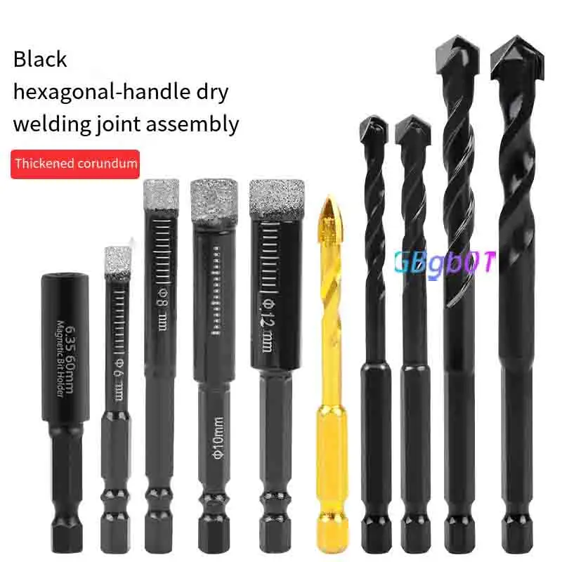 Diamond Drill Bit Dry Cutting Hex Shank for Marble Granite Tile Stone, Universal Home Renovation Core Drill Bit