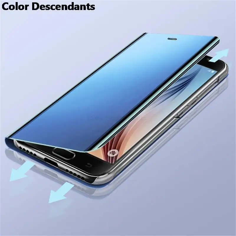 Luxury Mirror Flip Leather Case For iPhone 17 16 Pro 15 14 11 13 12 Pro Max XR X SE 2020 XS Max 14 8 7 Plus SE2020 Plating Case