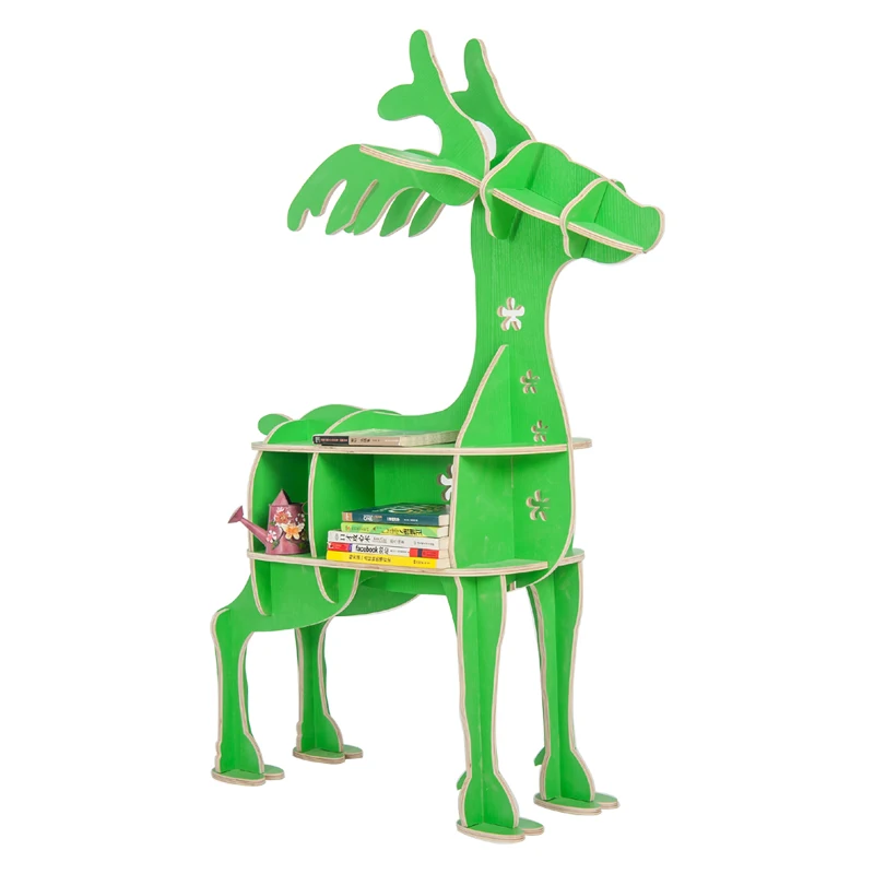 Creative sika deer bookshelf Elk school art class preschool education children kindergarten ornament porch shelf