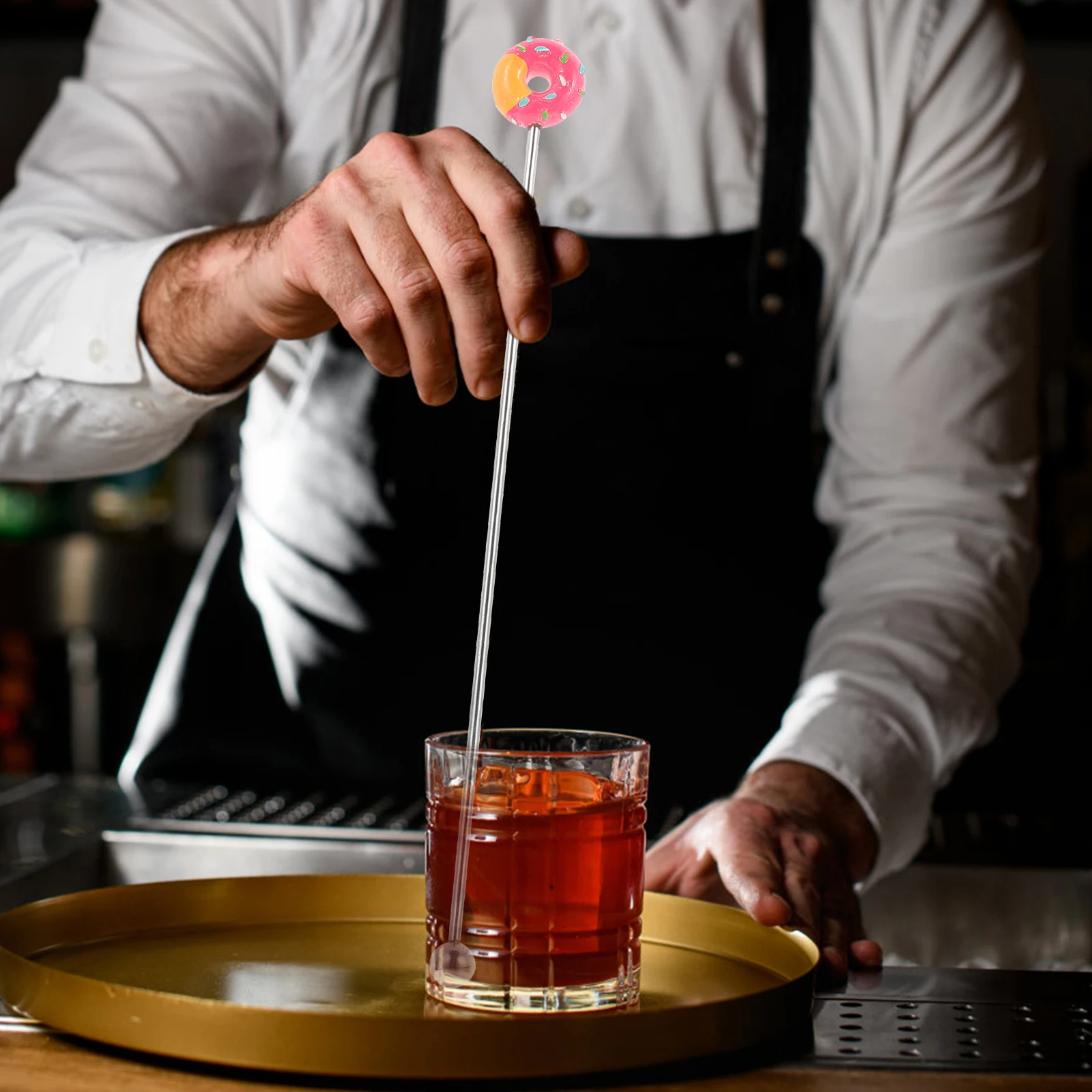 

2 Pcs Coffee Stirrers Stainless Steel Cocktail Juice Beverage Swizzle Sticks Reusable Easy Wash Dishwasher Safe for Home