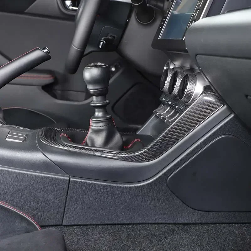 For 2022-2024 Subaru BRZ For Toyota 86 Real Carbon Fiber Car Center Control Gear Frame Sticker Car Interior Accessories LHD
