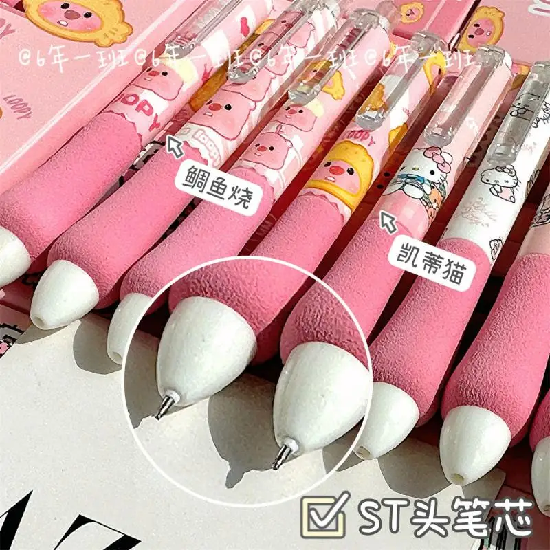 Sanrio Hello Kitty Kawaii Loopy Little Beaver Gel Pen Ball Pen Quick Drying Smooth Neutral Pen Ins Student Cartoon Toys For Kids