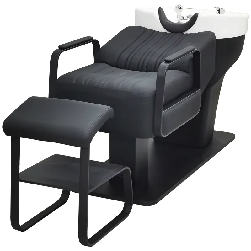 

FG17High-end hairdresser ceramic basin flush bed semi-reclining hairdresser water heater shampoo bed