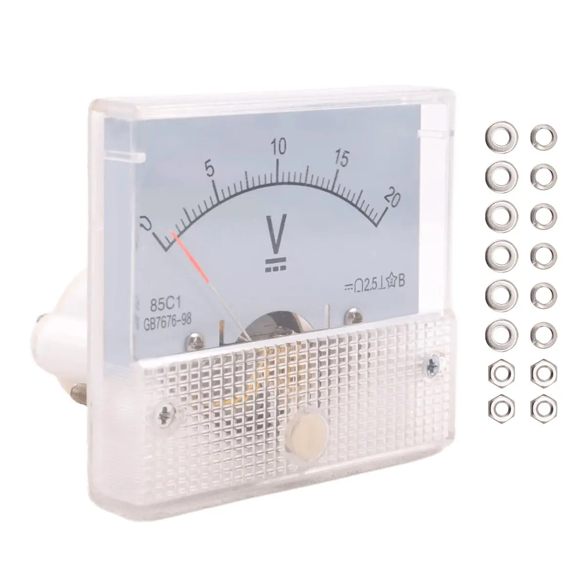 & Top DC 0~20V 85C1-V Class 2.5 Voltmeter Analog Volt Panel Meter
