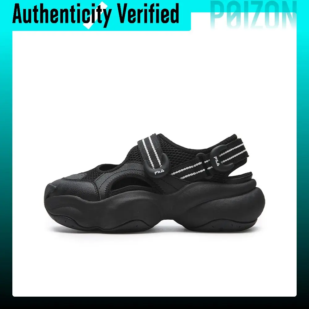 FILA BAGEL SANDAL Mesh, Textile Breathable Height Increasing Rebound Lightweight River Trekking Shoes Women's F12W622401FBC