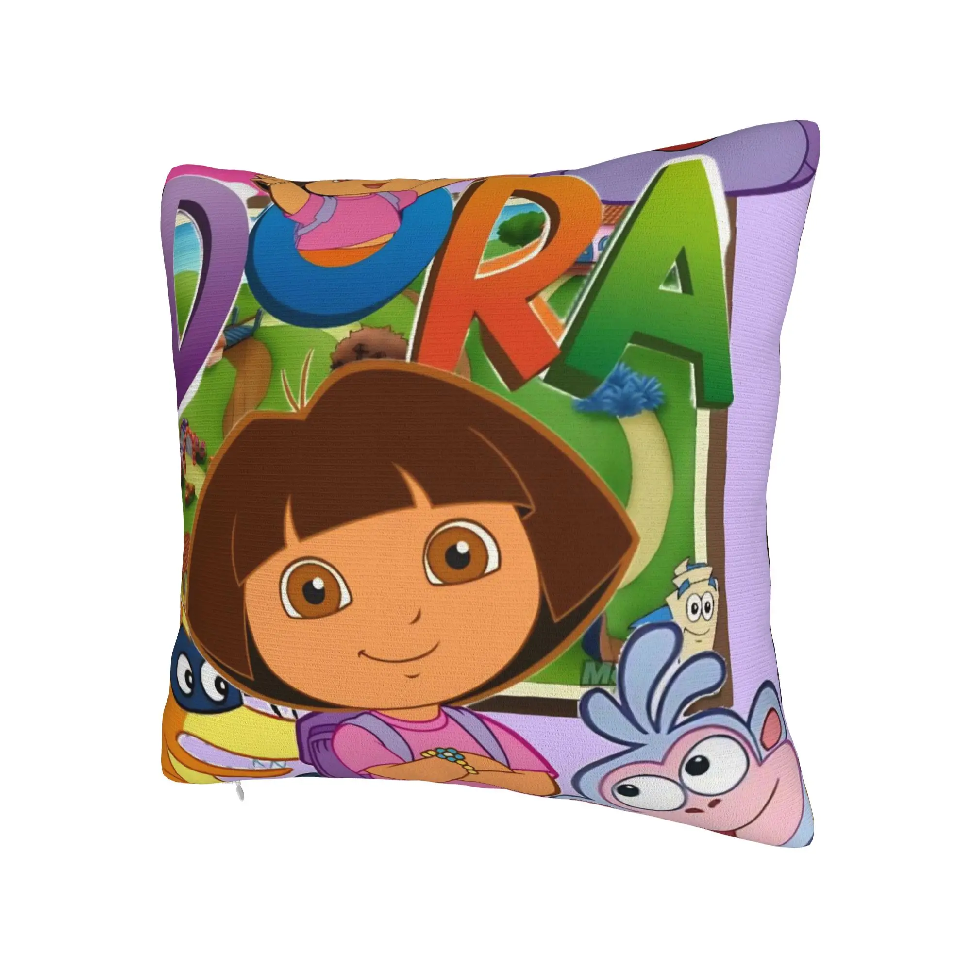D-Doras The Explorers Pillowcases Merchandise Printed Cushion Cover Decorations  Throw Pillow Case Cover Home Multiple Sizes