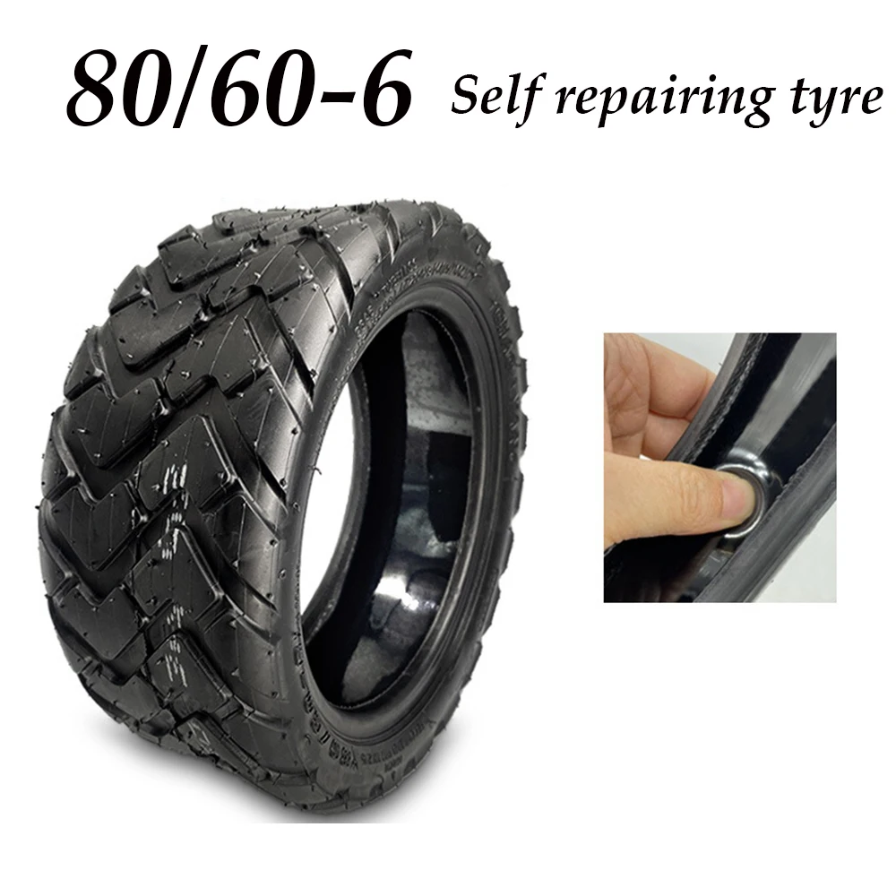 Anti-puncture 80/60-6 Gel Self-healing Tire for Electric Scooter Curuss R10 FLJ C11/T11  Jelly Self-repairing Tyre Parts