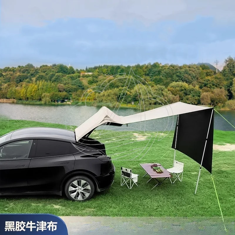 Car Rear Camping Canopy Outdoor Sun Shade Tent for Model Y Travel & Sun Protection
